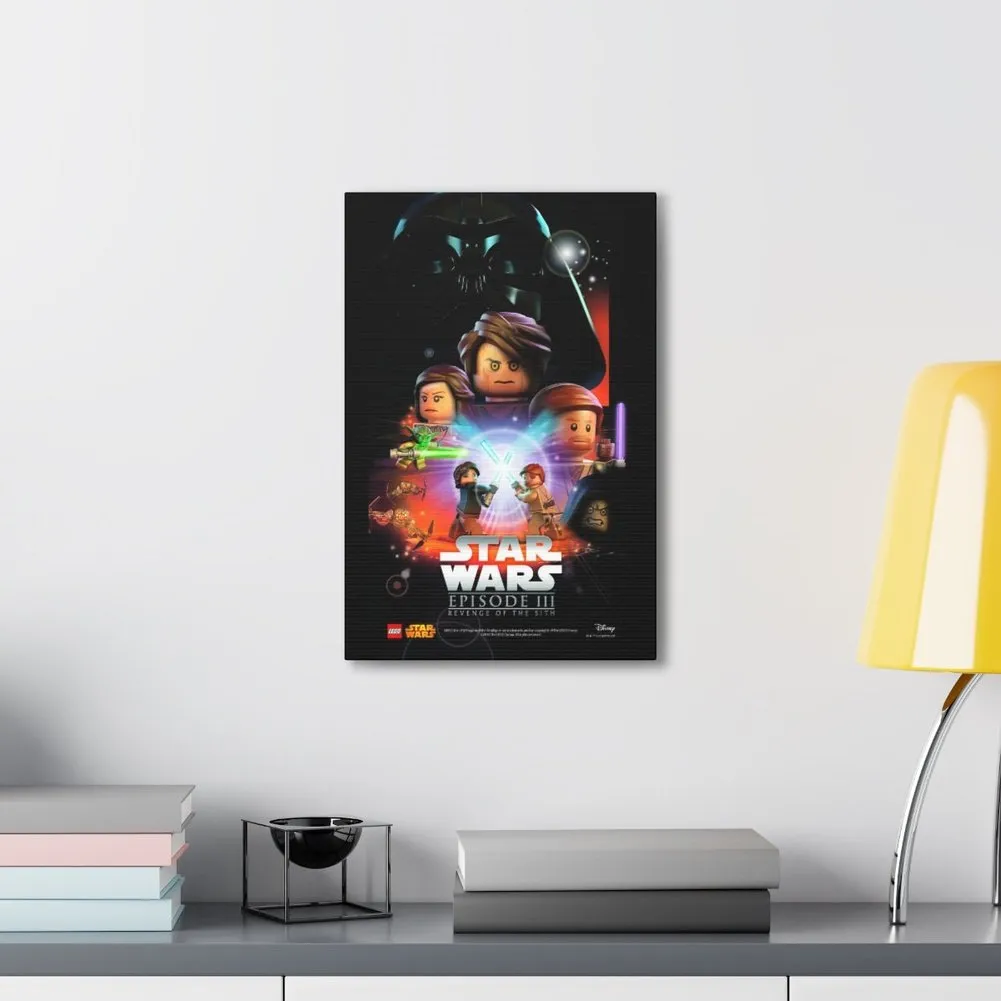 MOC  Compatible  Star Was Episode III v2  Movie Wall Art Canvas Art With Backing.