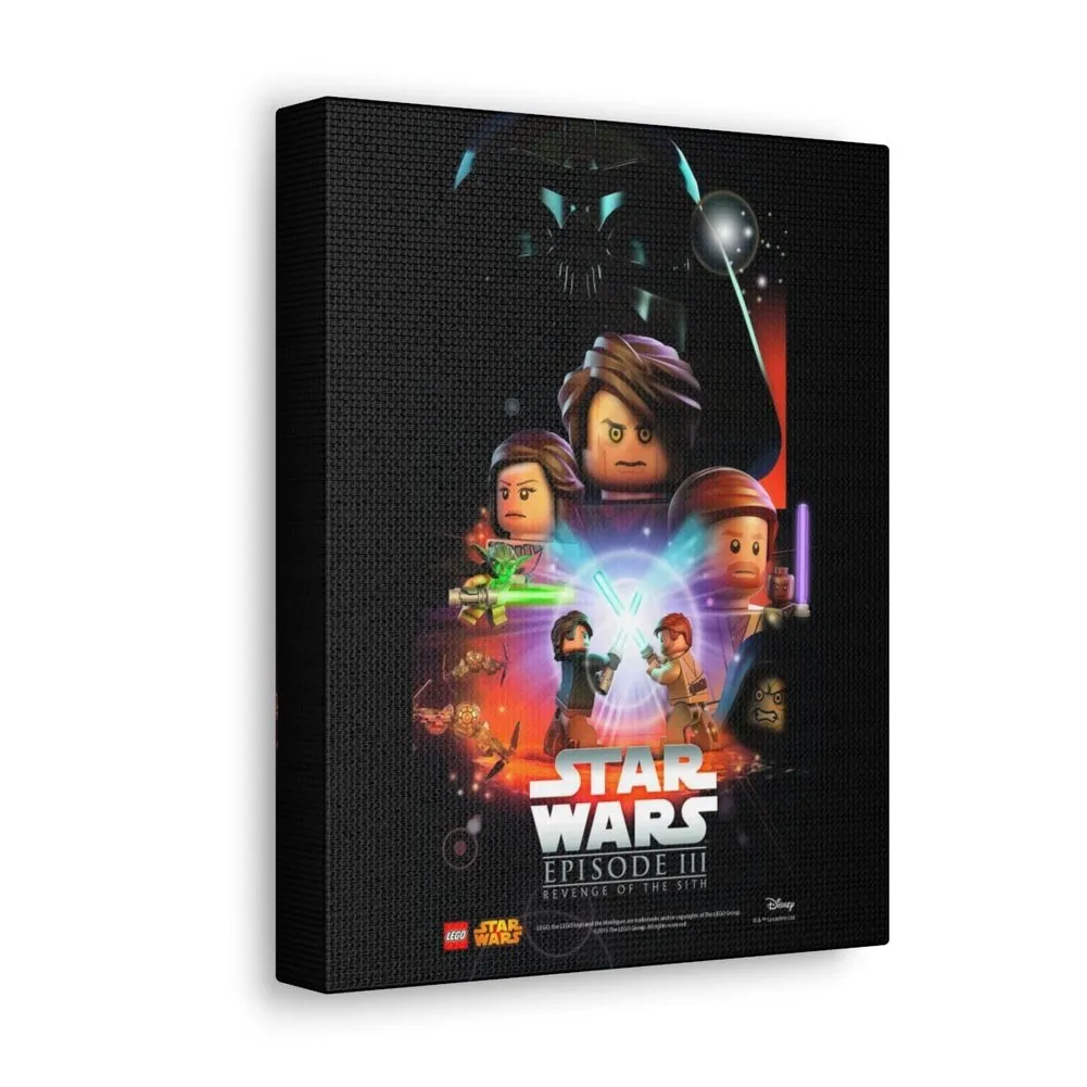 MOC  Compatible  Star Was Episode III v2  Movie Wall Art Canvas Art With Backing.