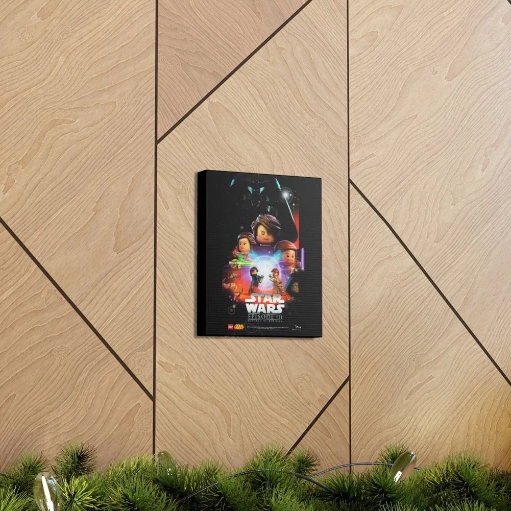 MOC  Compatible  Star Was Episode III v2  Movie Wall Art Canvas Art With Backing.