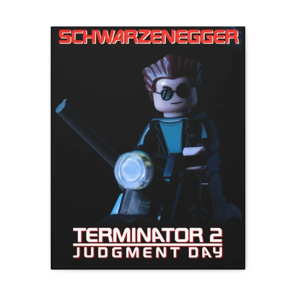 MOC  Compatible  Terminator 2  Movie Wall Art Canvas Art With Backing.