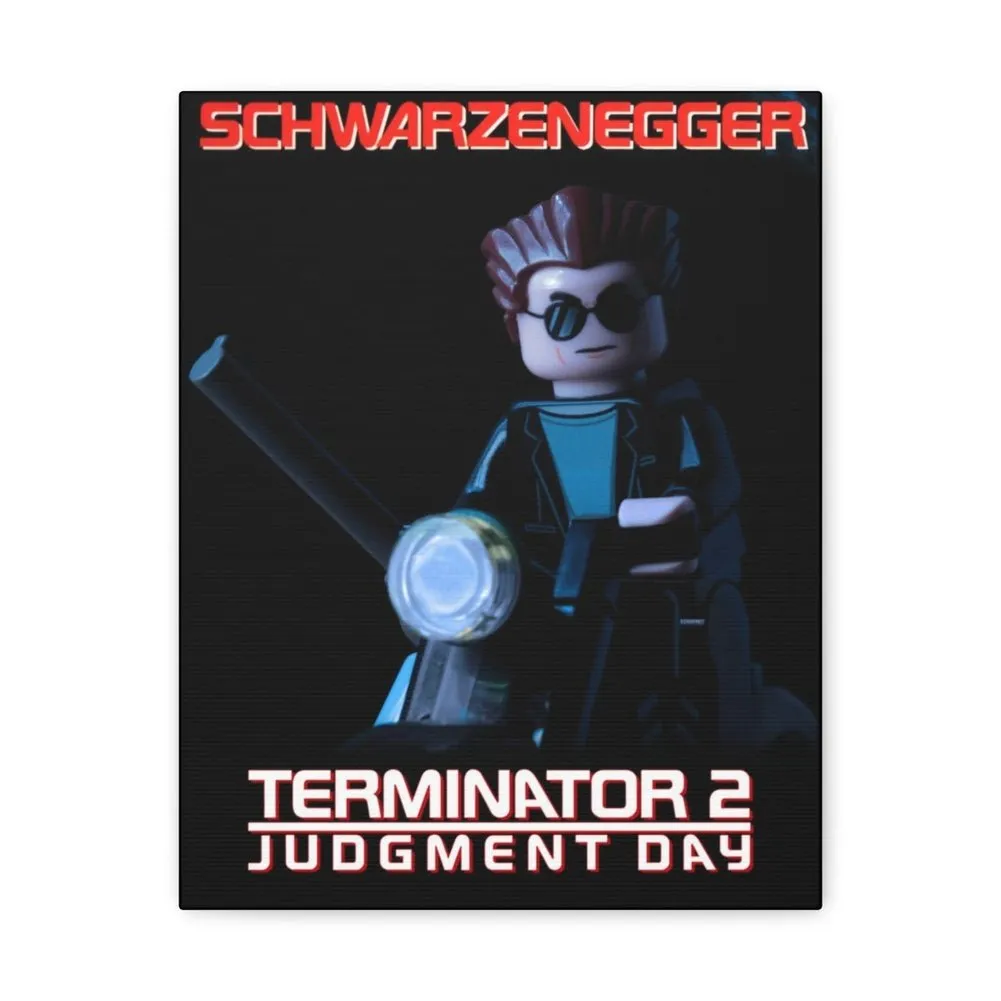 MOC  Compatible  Terminator 2  Movie Wall Art Canvas Art With Backing.