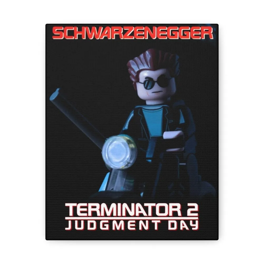 MOC  Compatible  Terminator 2  Movie Wall Art Canvas Art With Backing.