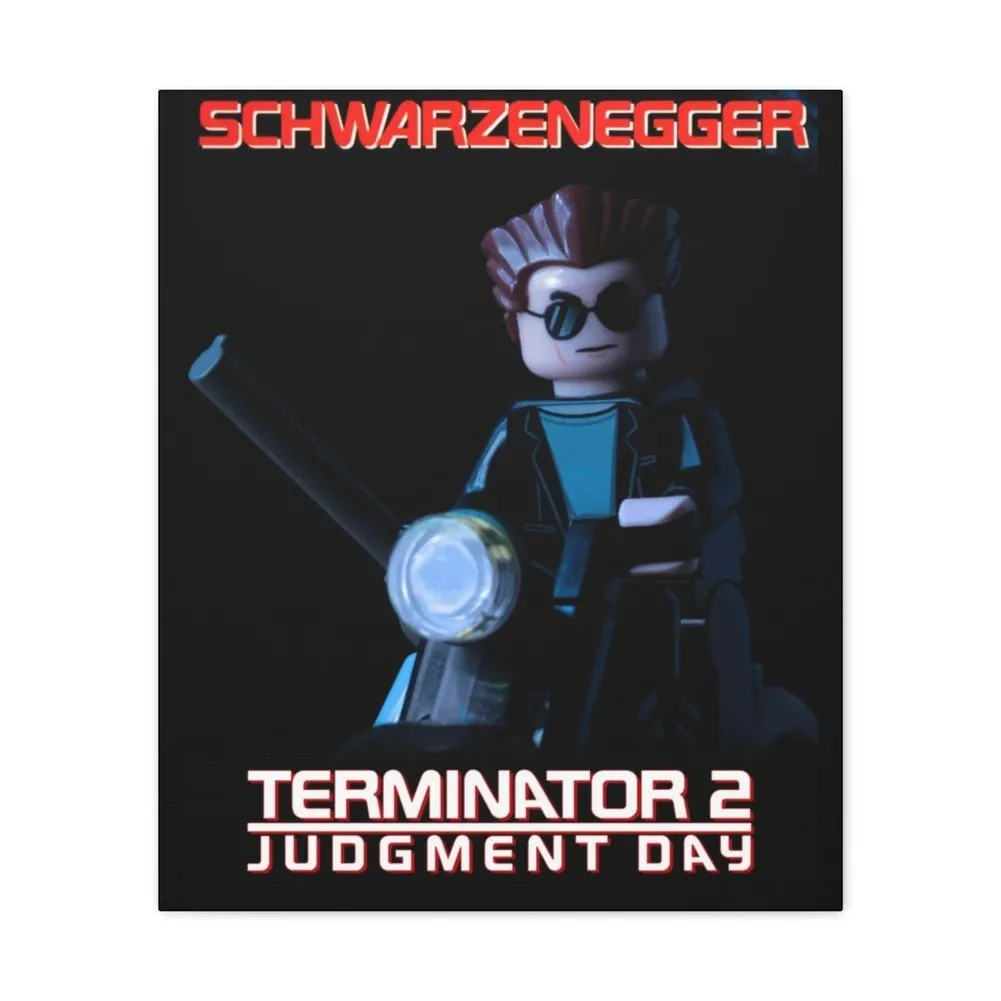 MOC  Compatible  Terminator 2  Movie Wall Art Canvas Art With Backing.