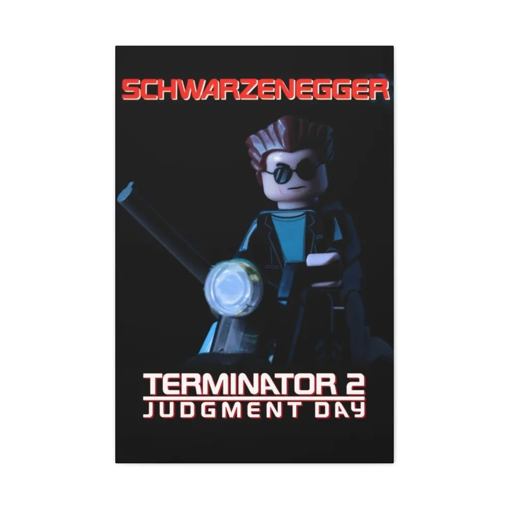 MOC  Compatible  Terminator 2  Movie Wall Art Canvas Art With Backing.