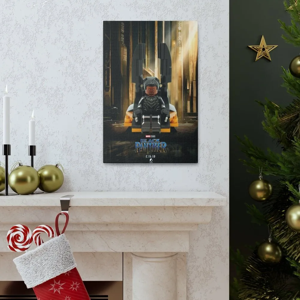 MOC  Compatible  The Black Panther  Movie Wall Art Canvas Art With Backing.