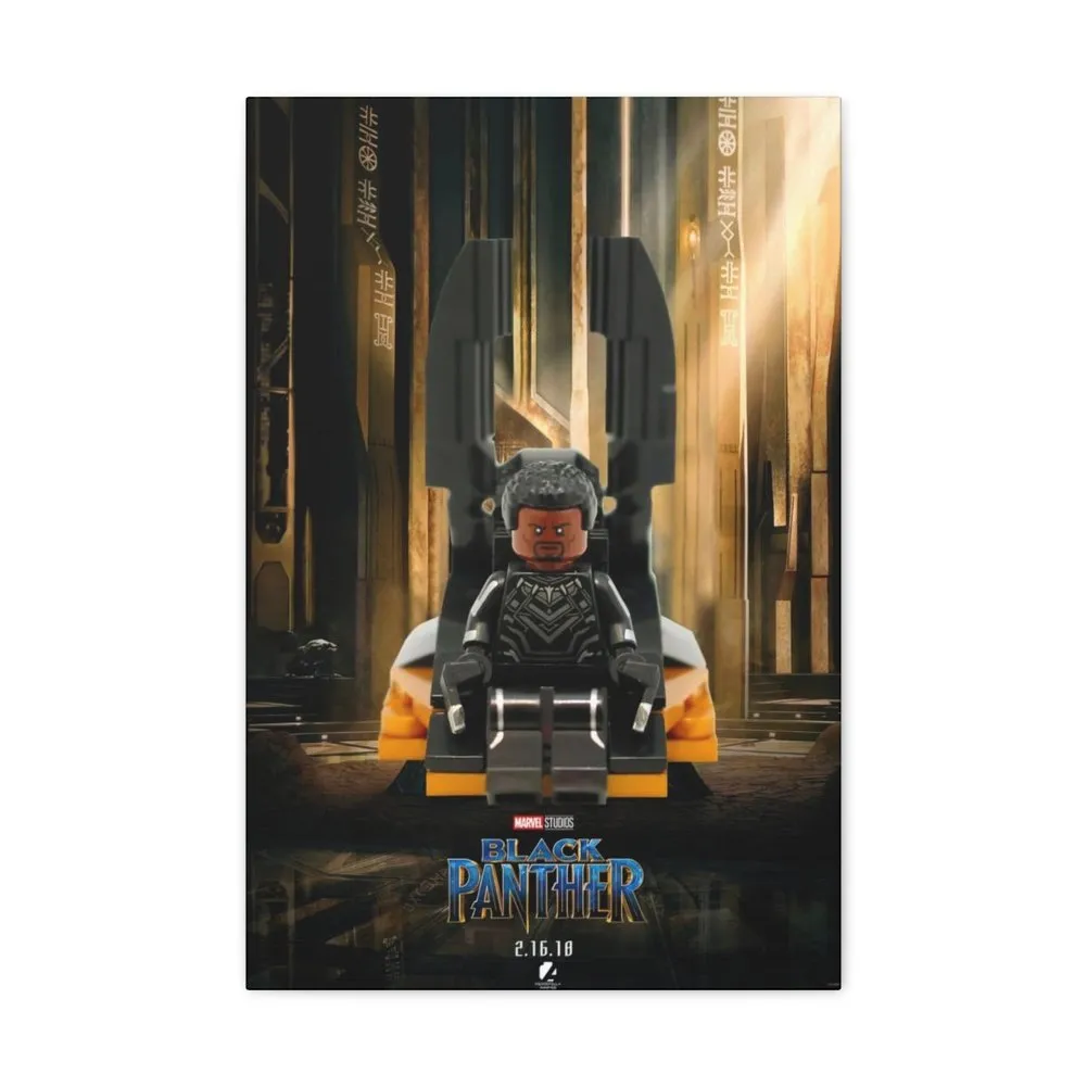 MOC  Compatible  The Black Panther  Movie Wall Art Canvas Art With Backing.