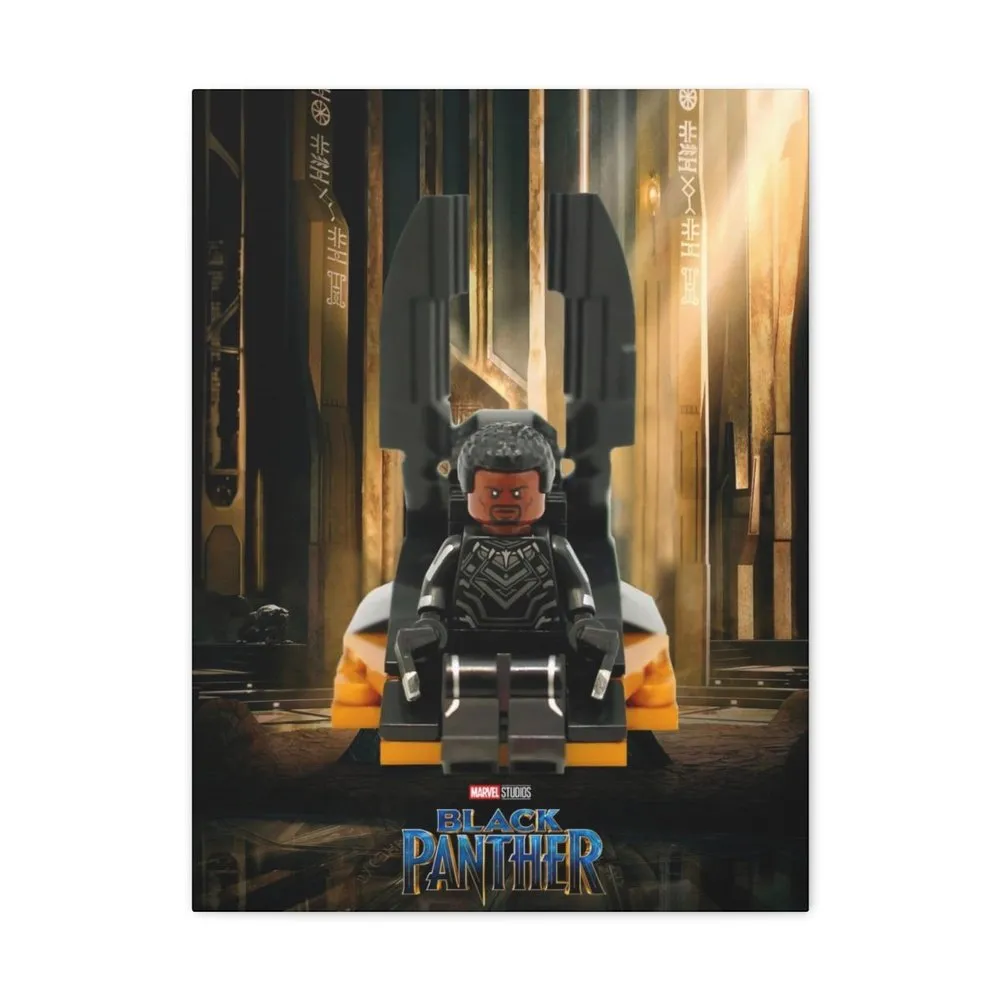 MOC  Compatible  The Black Panther  Movie Wall Art Canvas Art With Backing.