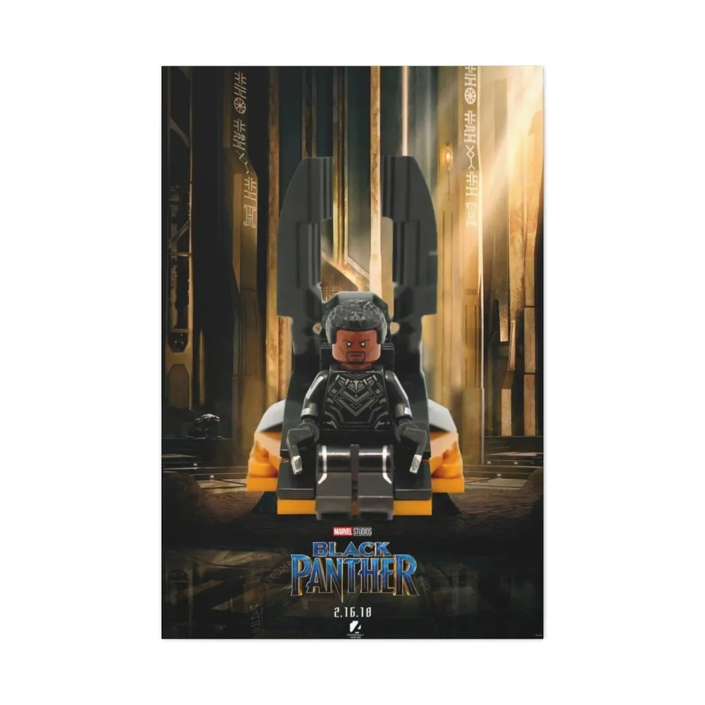 MOC  Compatible  The Black Panther  Movie Wall Art Canvas Art With Backing.