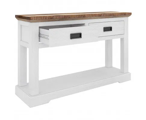 Orville Console Hallway Entry Table 125cm Solid Acacia Timber Wood - Multi Color