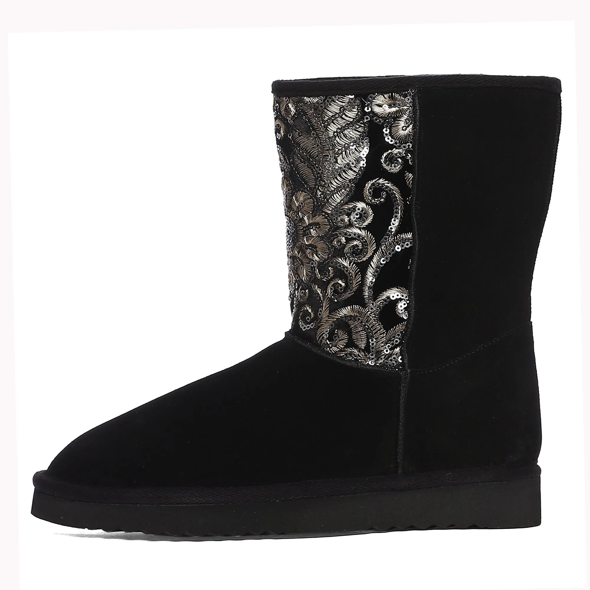 Saint Corah Sequins Black Snug Boots