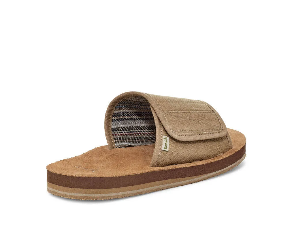 Sanuk Mens Bixby Hemp Khaki