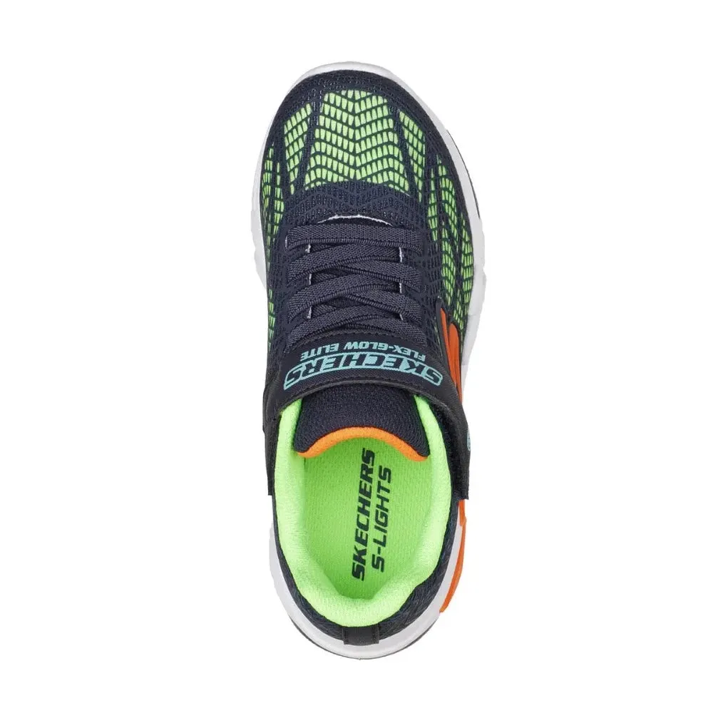 Skechers Little and Big Boys S Lights: Flex-Glow Elite Vorlo Velcro Navy / Multi