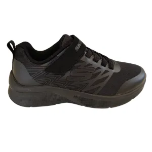 Skechers Microspec Texlor Black School Trainer