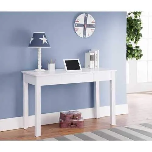 Sophisticated Modern Desk With Drawer, White