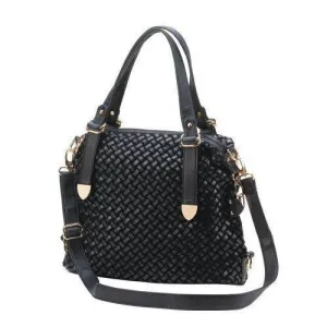 Woven Black Shoulder Bag (pack of 1 EA)